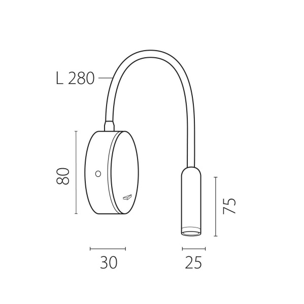 Бра 3W 277LM 3000K, бронза Omega Lightstar 200431
