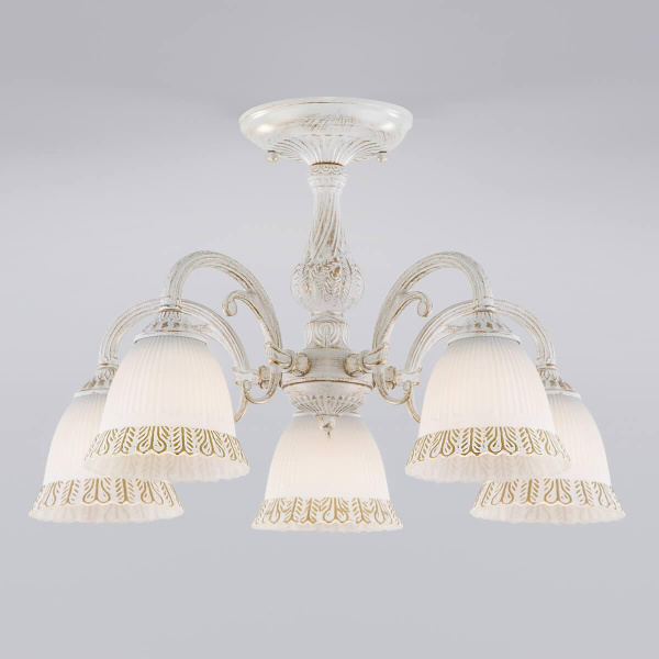 Потолочная люстра Eurosvet Campina 60107/5 белый с золотом