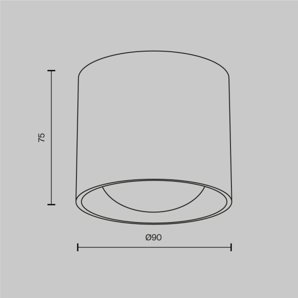Потолочный светильник Maytoni Technical Ceiling Lens C217CL-15W3K-B