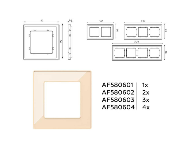 Рамка AMBRELLA VOLT AF580602