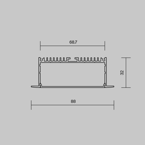 Алюминиевый профиль Maytoni Led Strip ALM-8832-S-2M 632007