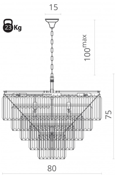 Подвесная люстра Divinare Nova 3005/23 SP-18