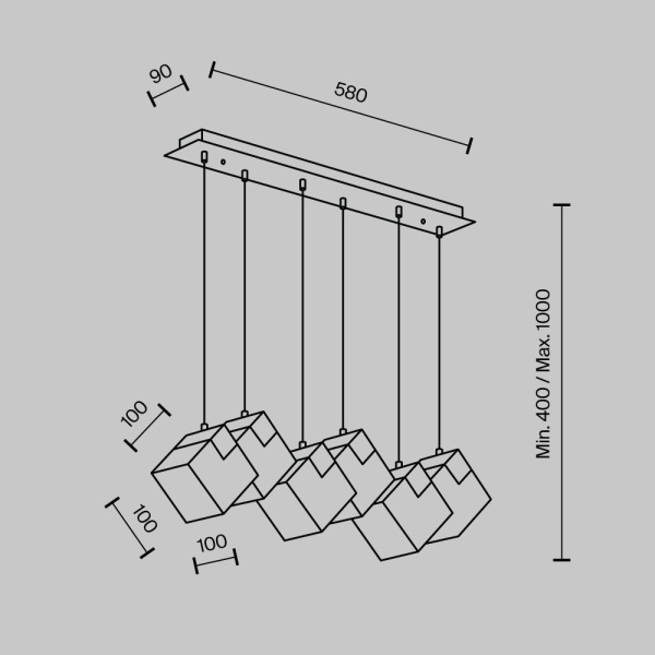 Подвесной светильник Modelux Modestyle MS.160.700 BS