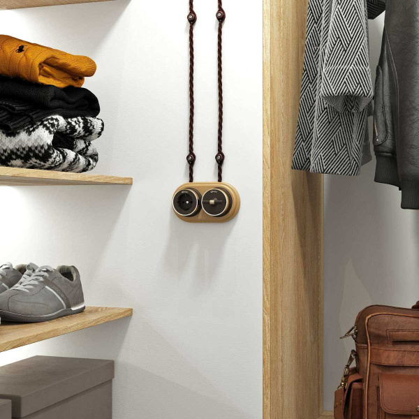 Рамка на 2 поста Werkel светлый бук W0025224 4690389166556