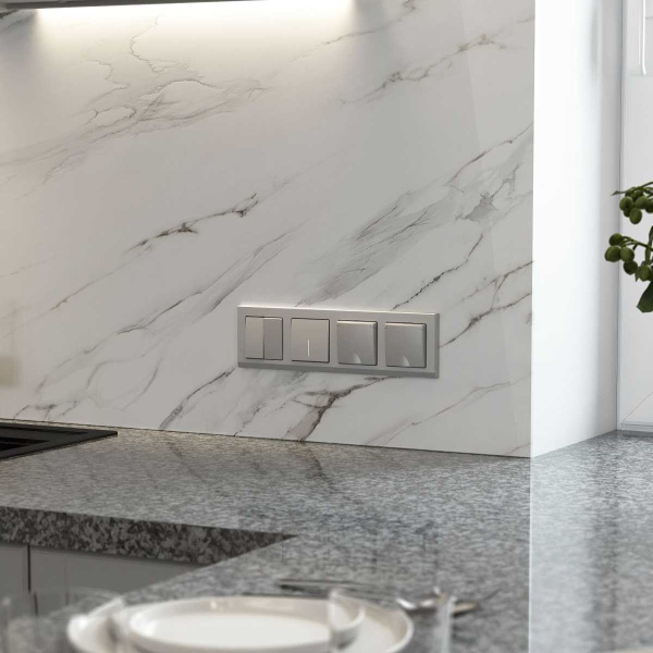 Рамка Werkel Stark на 4 поста серебро W0041865 4690389194962