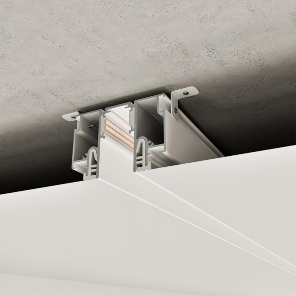Шинопровод для монтажа в натяжной потолок 3м (CLAMP) Novotech Flum Clamp For Novotech 135327