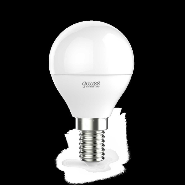 Лампа светодиодная Gauss E14 6W 3000K матовая 53116