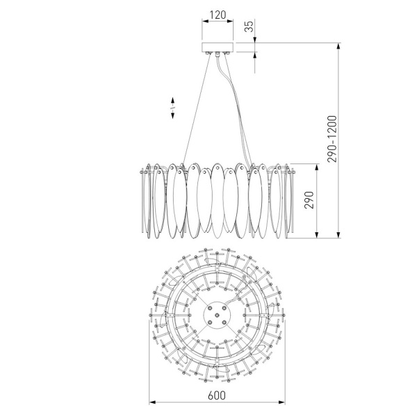 Подвесная люстра Bogates Canaria 326/8 Smart
