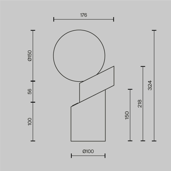 Настольная лампа Maytoni MOD468TL-L3B3K
