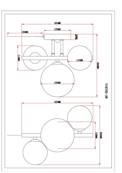 Бра Moderli Renny V10793-3W