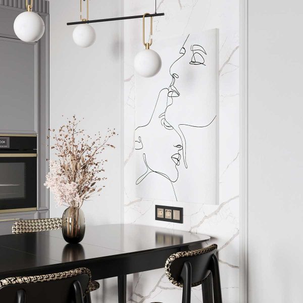 Рамка Werkel Slab на 3 поста черный матовый W0032908 4690389193422