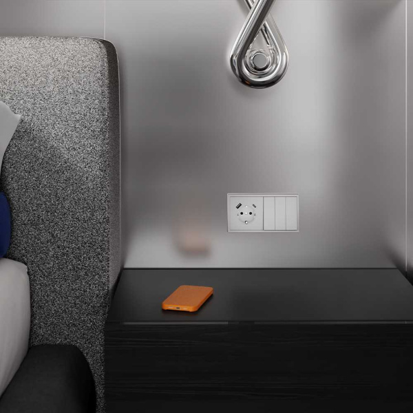 Клавиши для выключателя/переключателя трехклавишного, S70 (серый) Voltum VLS000516