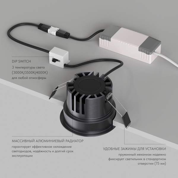 Точечный светодиодный светильник Denkirs Shine Glow DK2431-DN