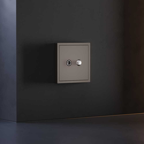 Накладка для розетки телевизионной оконечной TV+SAT, S70 (капучино) Voltum VLS001614