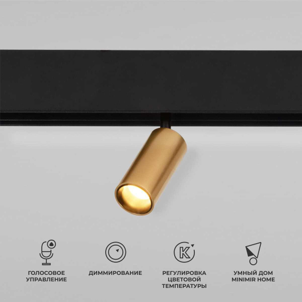 Трековый светодиодный светильник Elektrostandard (Умный дом) Slim Magnetic Dim Cantors 85071/01 латунь a063531