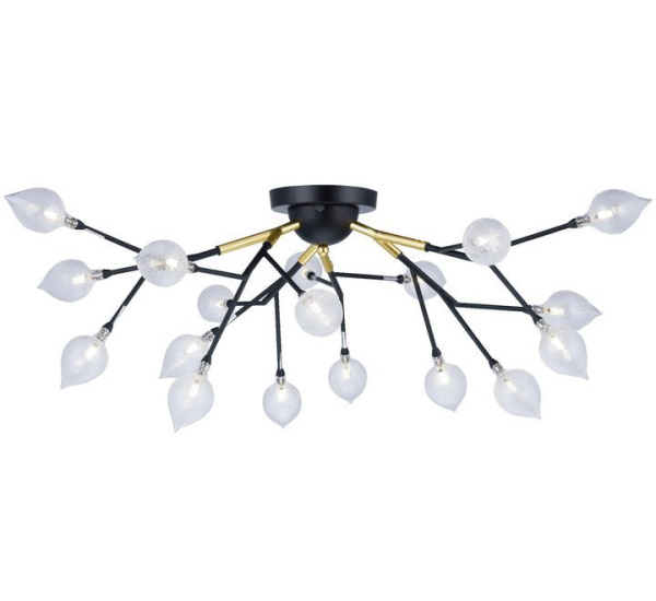 Люстра Veneto Luce 81866/18 BLACK+IMITATED GOLD (1)