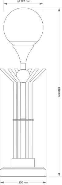 Настольный светильник KUTEK BARI BAR-LG-1(P)