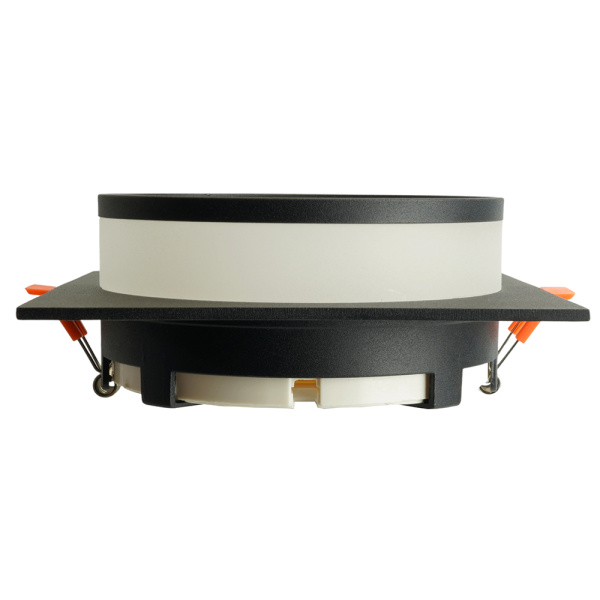 Светильник встраиваемый Feron DL701 потолочный GX70 черный квадрат 51096