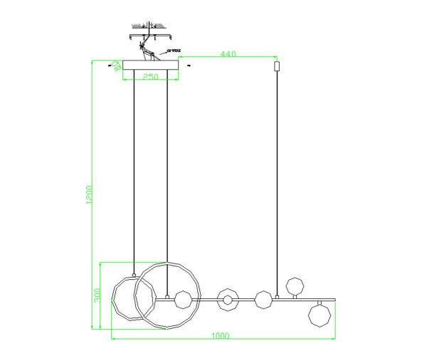 Подвесная люстра Kink Light Иона 09408-5,19