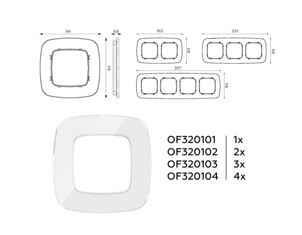 Рамка AMBRELLA VOLT OF320101
