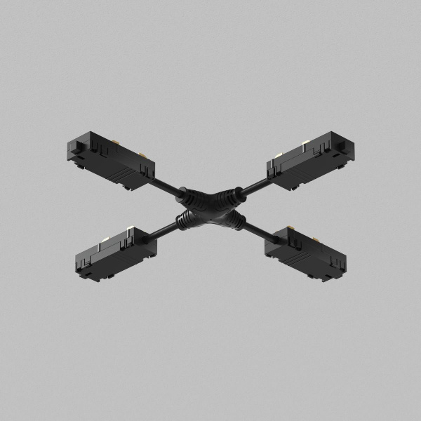 Коннектор X-образный гибкий Denkirs Smart Hide TR2116-BK