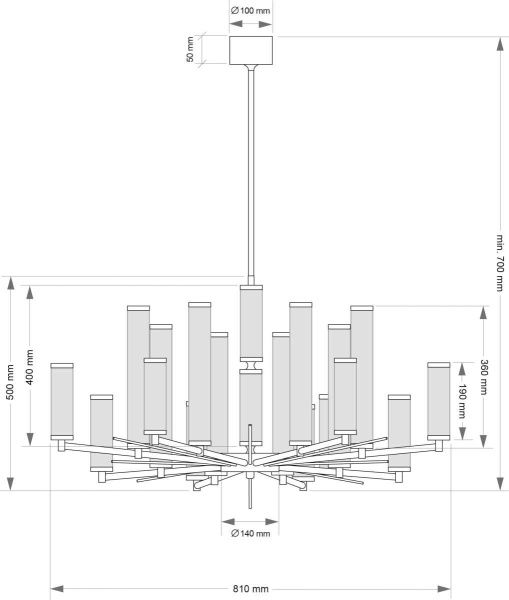 Потолочная люстра KUTEK SALETTO SAL-PL-16(ZM)