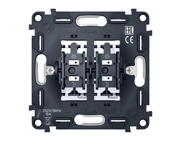 Выключатель двухклавишный AMBRELLA VOLT VM115