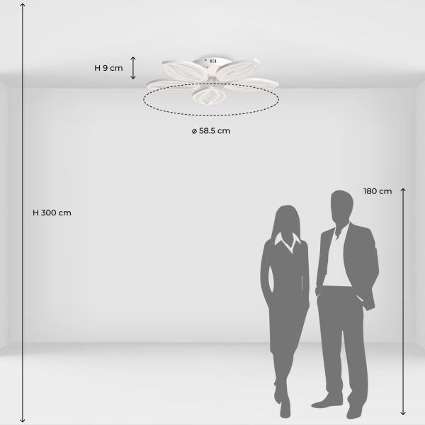 Потолочная светодиодная люстра De City Мадлен 424018405