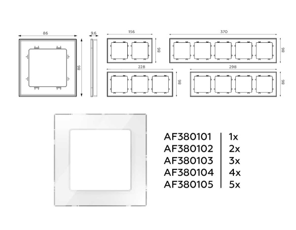 Рамка AMBRELLA VOLT AF380103
