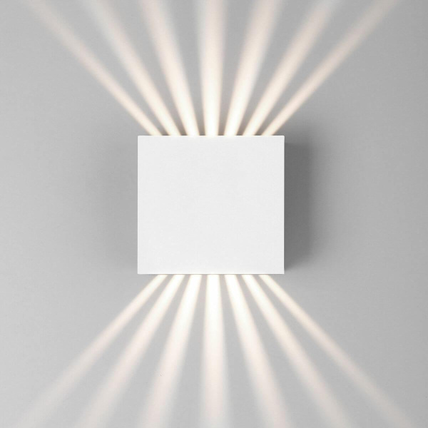 Уличный настенный светодиодный светильник Elektrostandard Sole 35149/D белый a058899