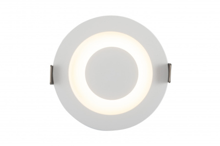 DK2700-WH Встраиваемый светильник, IP 20, 7 Вт, LED 3000, белый/белый, алюминий/акрил