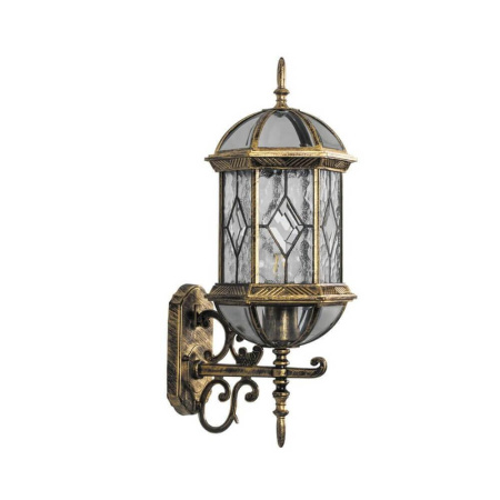 11334 PL130 60W 230V E27 205*230*550мм черное золото (на стену вверх) Светильник