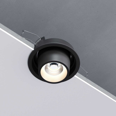 Встраиваемый светодиодный светильник Elektrostandard Conner 25086/LED 8W 4000K черный a063992