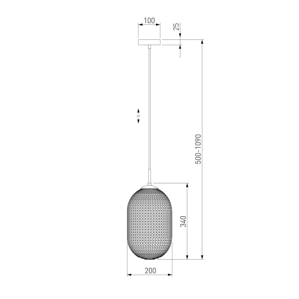 Подвесной светильник Eurosvet Gem 50261/1 темно-серый