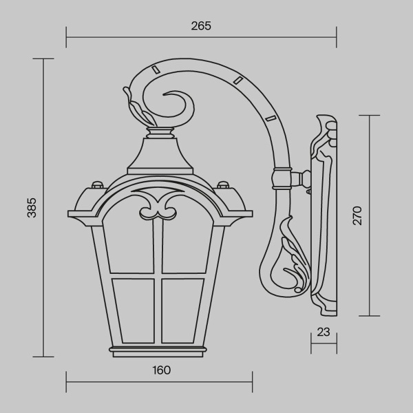 Уличный настенный светильник Maytoni Outdoor Albion O413WL-01BZ