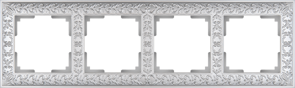 Рамка Werkel Antik на 4 поста жемчужный WL07-Frame-04 4690389063527