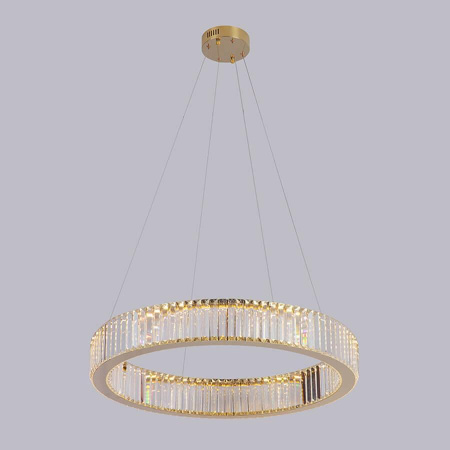 8440 8441/S gold new Подвесной светильникGold Clear glass D42*H12 cm LED 24W 3000K 2640 lm