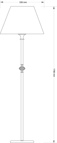 Напольный светильник KUTEK San Marino Aba?ur SAN-LS-1(P/A)CR