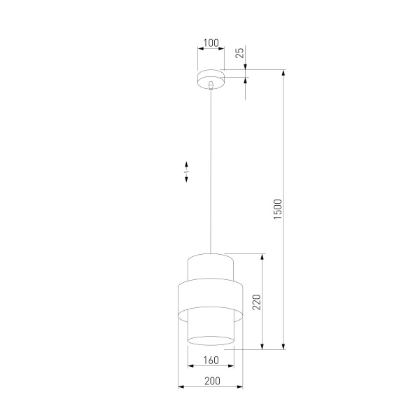 Подвесной светильник TK Lighting 5306 Calisto Black
