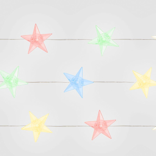 Светодиодная гирлянда Feron Звездочки USB разноцветная без мерцания CL571 41646