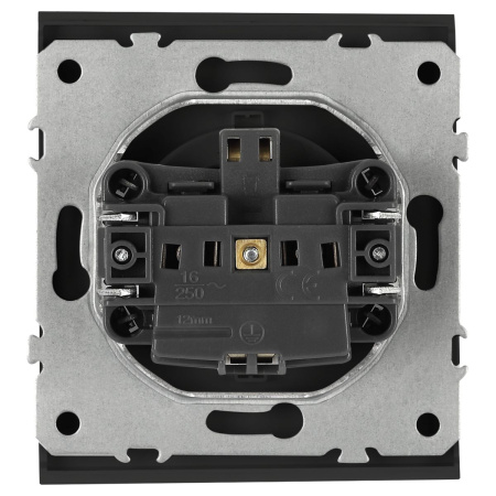 Розетка ЭРА Arktik 16-2103-05 с заземлением 2P+E Schuko со шторками с крышкой 16А-250В антрацит Б0070438
