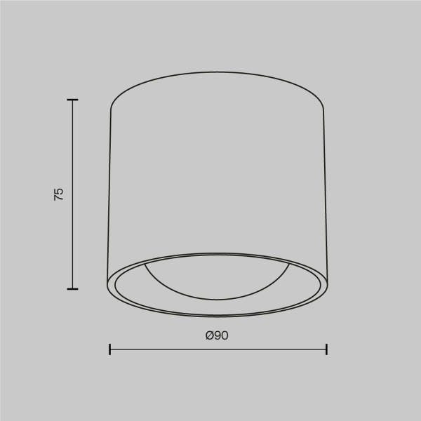 Потолочный светодиодный светильник Maytoni Technical Ceiling Lens C217CL-15W3K-W