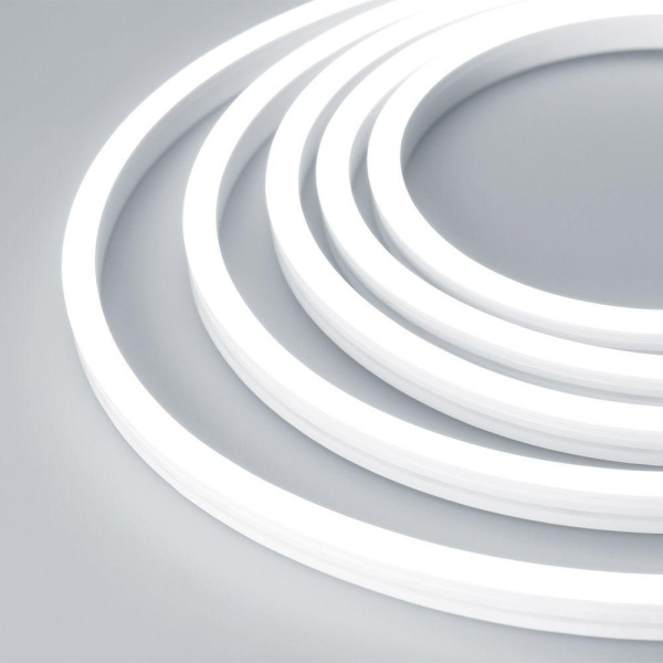 Гибкий неон Arlight 9,6W/m 140LED/m 2835SMD холодный белый 5M Moonlight-Side-A140-12x17mm 24V White6000 027941(1)