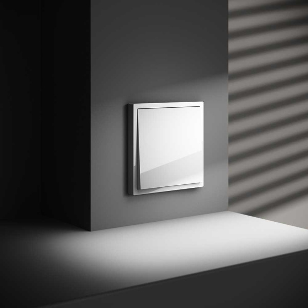 Заглушка Voltum S70 с суппортом, (белый глянцевый) VLS080101