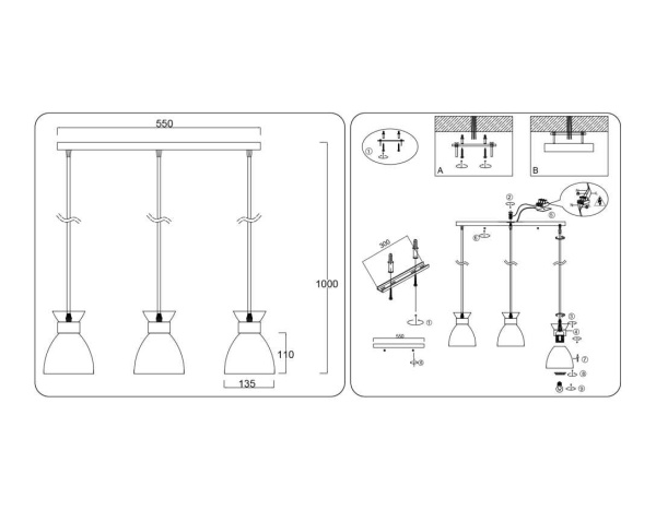 Светильник подвесной Ambrella light TRADITIONAL TR8469