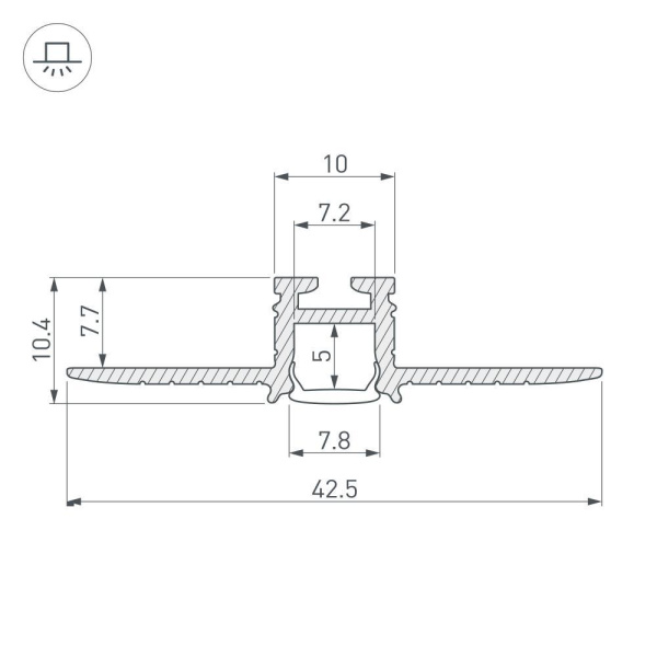 Профиль Arlight Pik-F-Hide-2000 030563