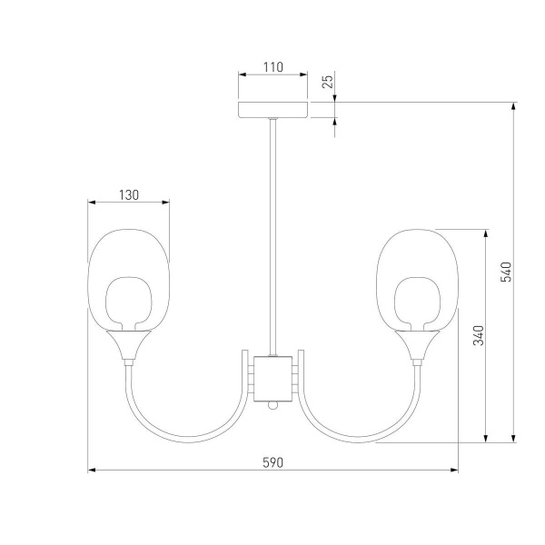 Подвесная люстра Eurosvet Spritz 70217/6 латунь Smart