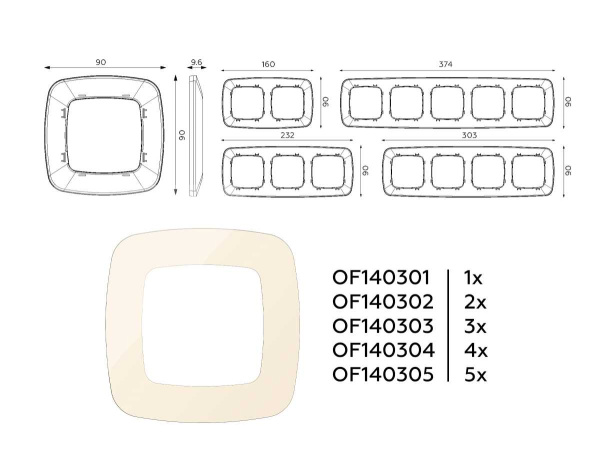 Рамка AMBRELLA VOLT OF140301