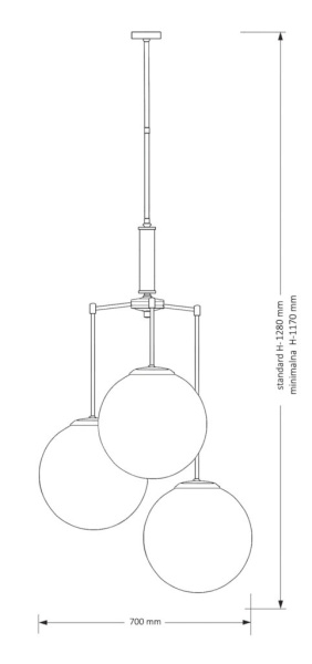 Подвесная люстра KUTEK MOOD Artu Glass ART-ZWD-3(Z)G350