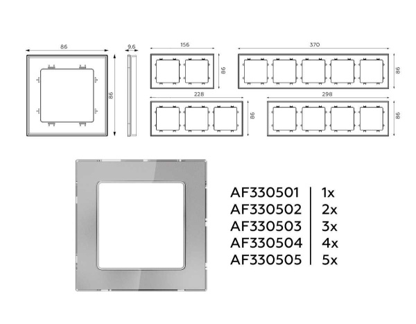 Рамка AMBRELLA VOLT AF330502